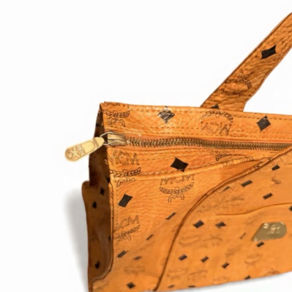 MCM Cognac/Tan Visetos Logo Tote - Picture 3 of 6